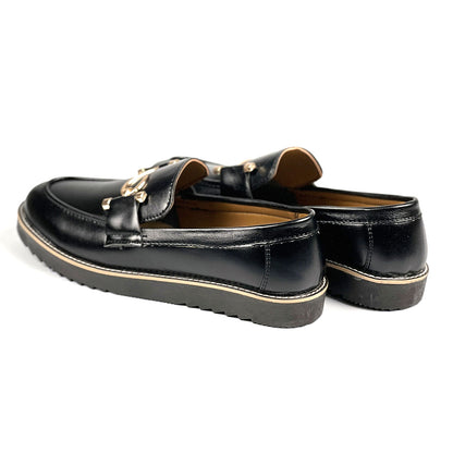 Handmade Fin Black loafers